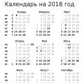 Росія: Виробничий календар (2018 рік)